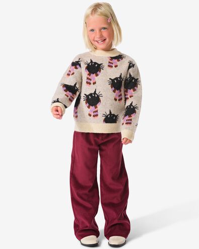 Kinderleggings aus Kord  weinrot - 30828642WINERED - HEMA