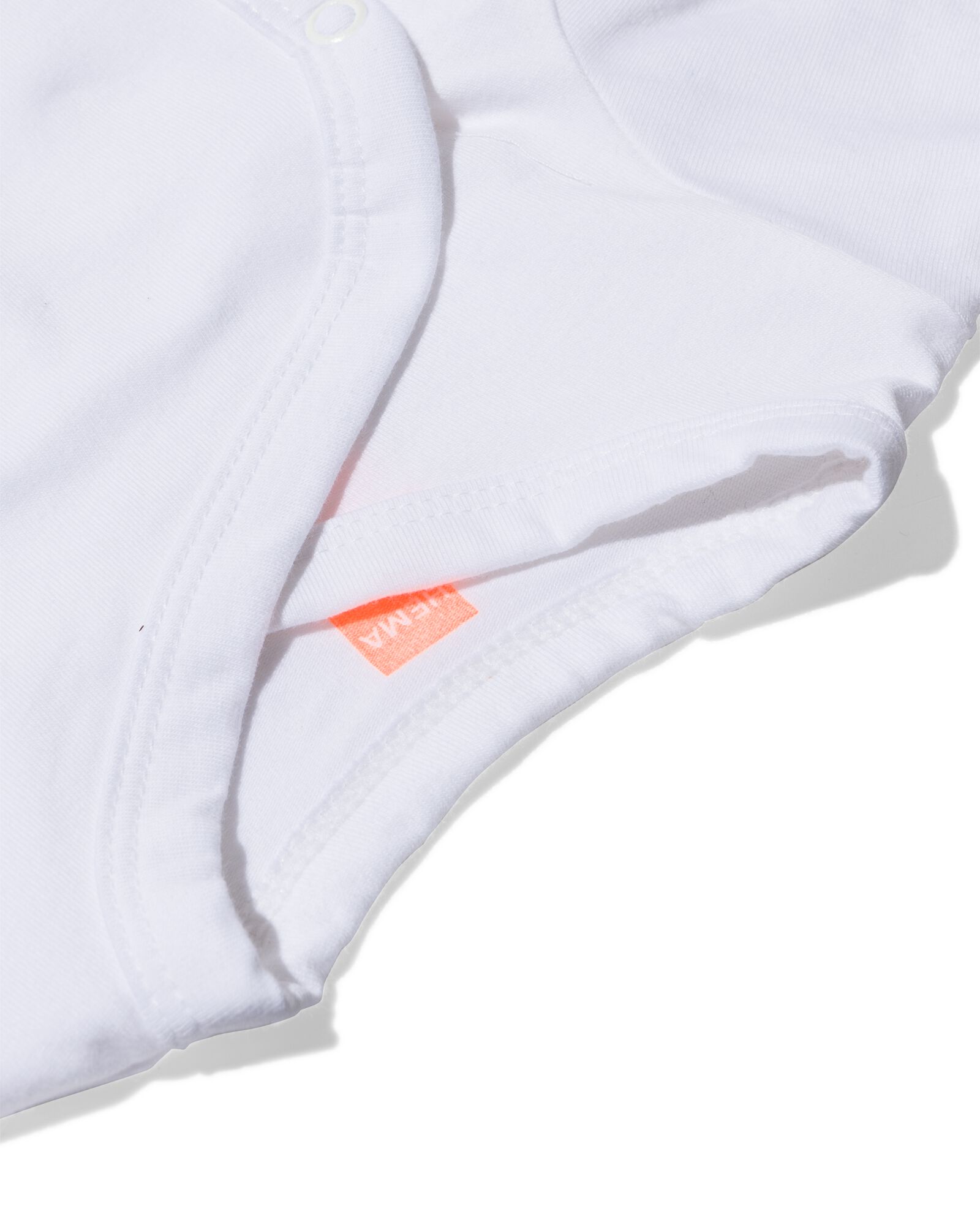 body crois&eacute; en coton biologique stretch - 2 pi&egrave;ces blanc blanc - 1000005362 - HEMA