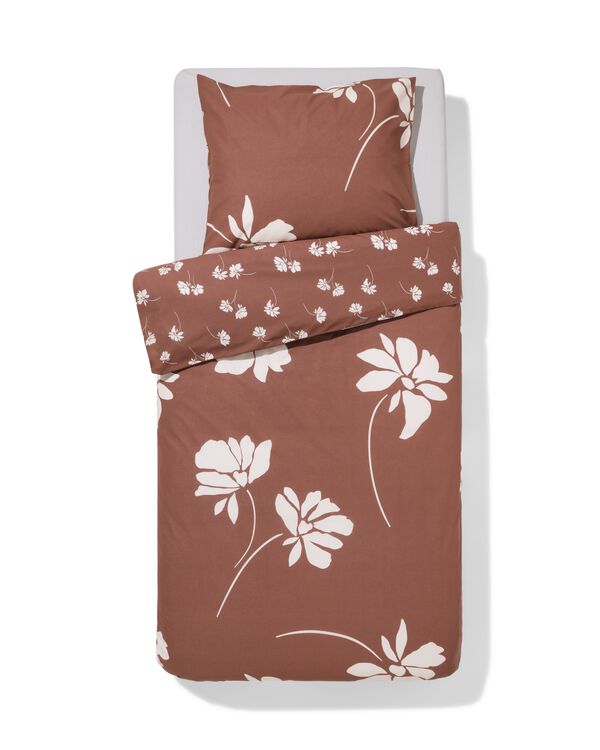 dekbedovertrek 140x200/220cm zacht katoen bloemen - 5700237 - HEMA