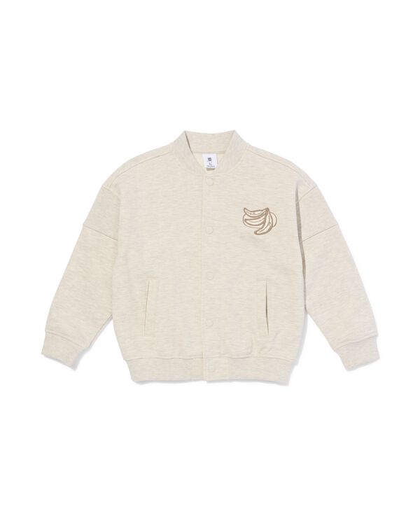 kinder bombervest sweatstof kleurblokken zand zand - 30716001SAND - HEMA