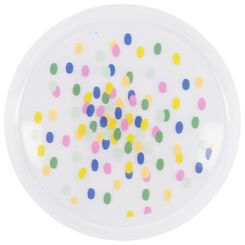 4 assiettes en plastique réutilisables - Ø22.5 cm - confetti - 14200496 - HEMA