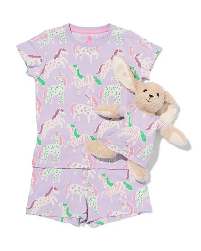 Kinder-Kurz-Pyjama mit Tiermuster lila lila - 23003060LILAC - HEMA