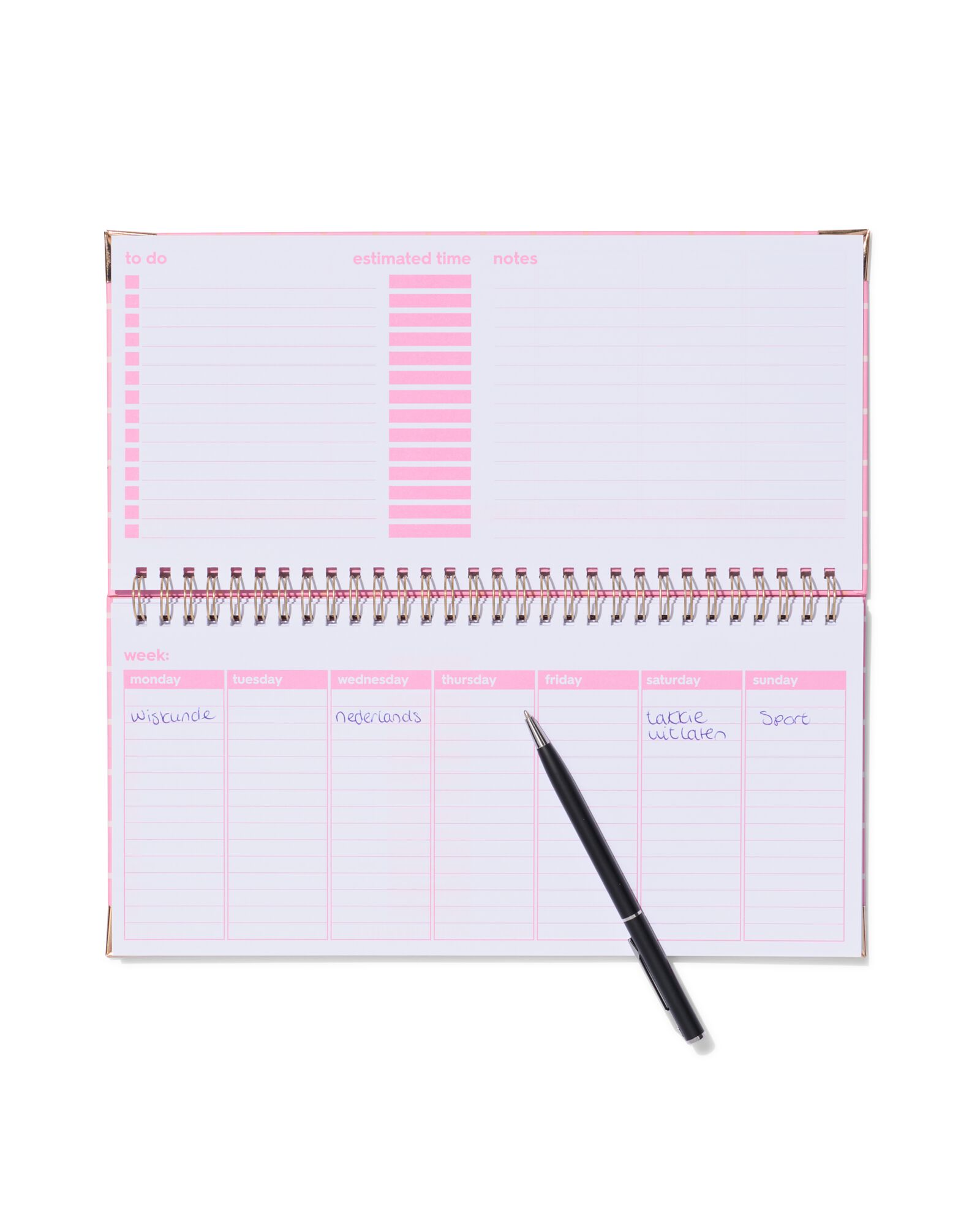 Schreibtischplaner mit Spirale 13 x 27 cm - 14130233 - HEMA