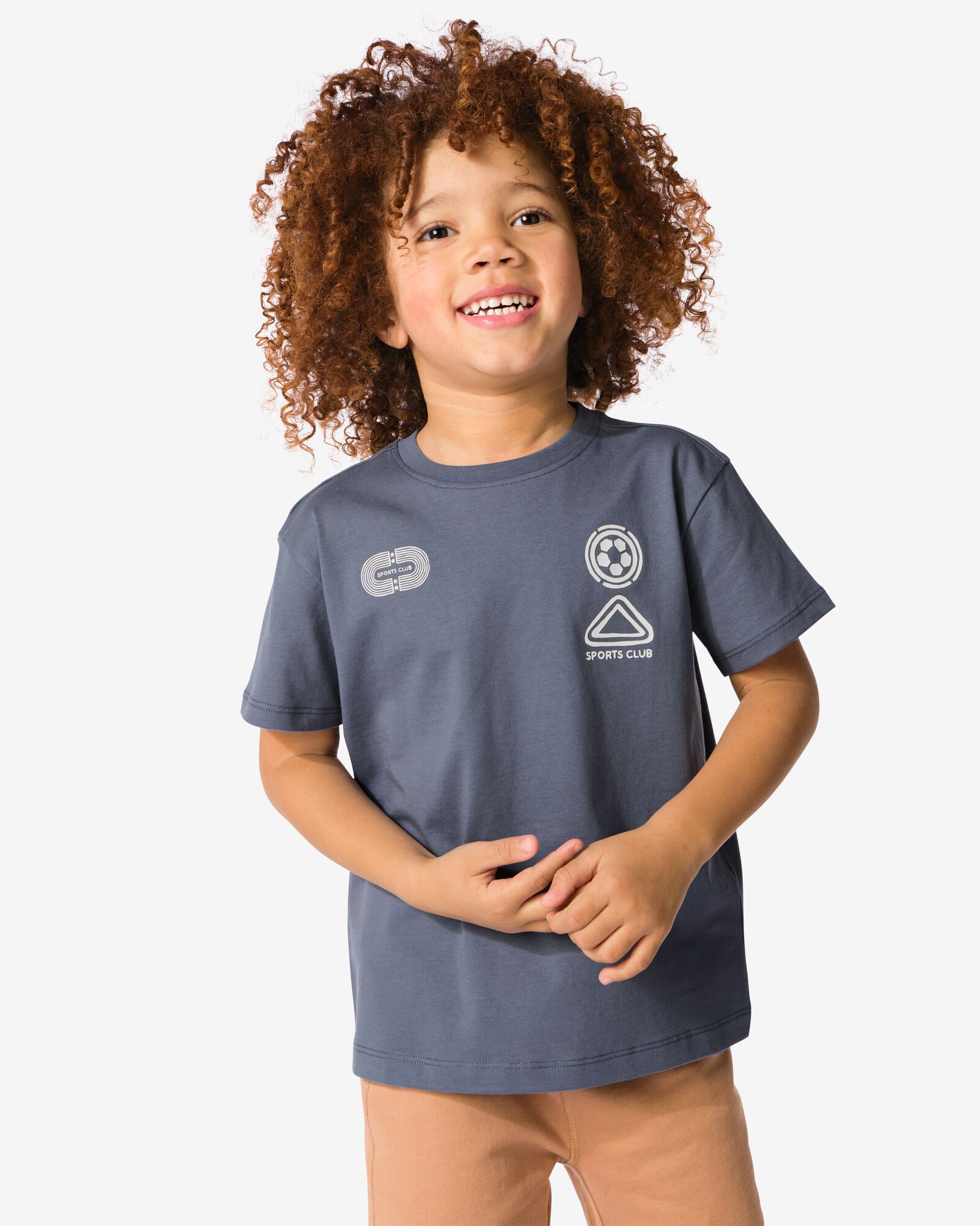 Kinder-T-Shirt Fu&szlig;ball dunkelgrau - 30744703DARKGREY - HEMA