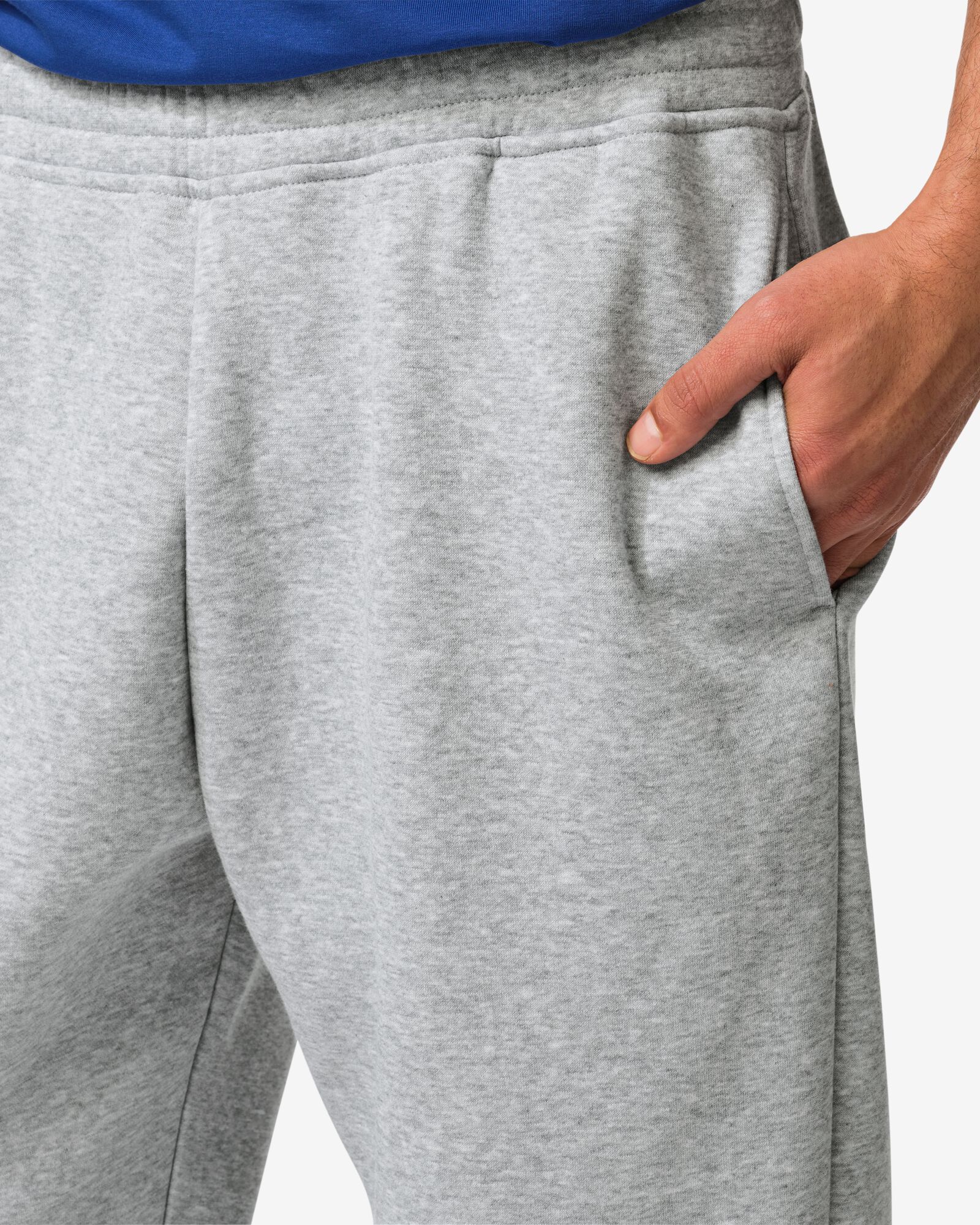 pantalon homme Carlson tissi sweat regular fit gris chin&eacute; gris chin&eacute; - 2101240GREYMELANGE - HEMA