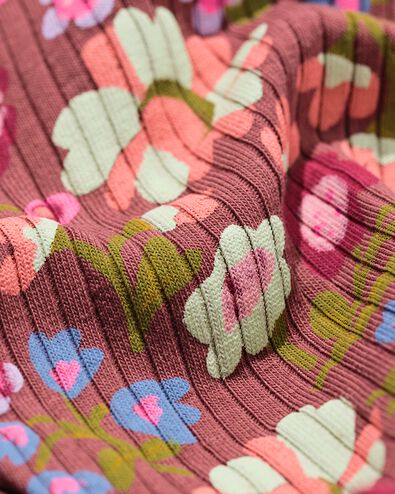 Kinderleggings gerippt mit Blumen &ndash; 2 St&uuml;ck hellbraun hellbraun - 30829602LIGHTBROWN - HEMA