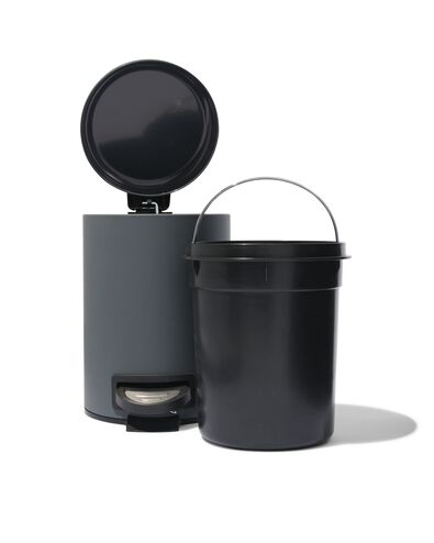 poubelle &agrave; p&eacute;dale 3L gris fonc&eacute; - 80320044 - HEMA