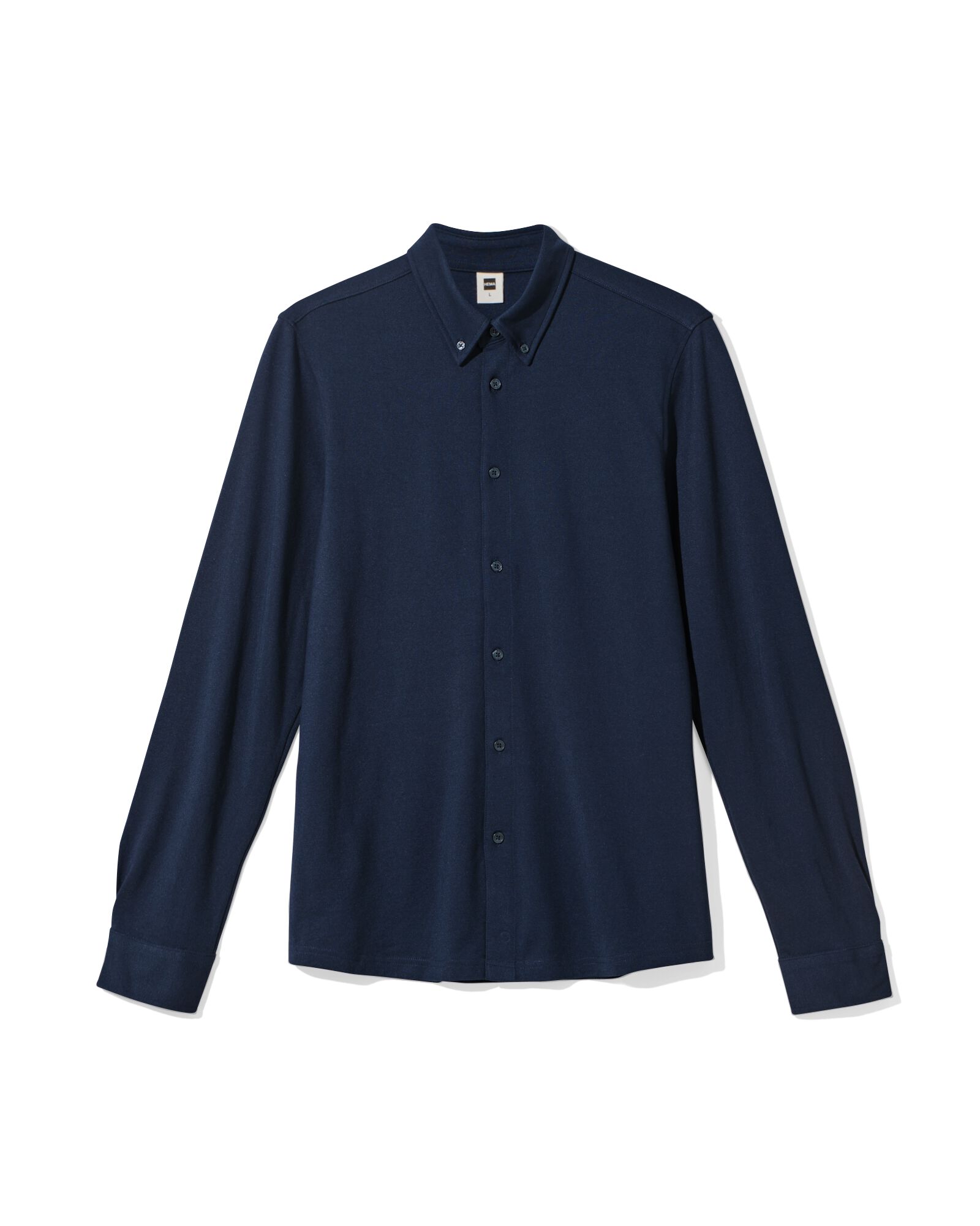 chemise homme Billy piqu&eacute; bleu fonc&eacute; bleu fonc&eacute; - 2101770DARKBLUE - HEMA