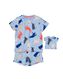 pyjacourt enfant chiens avec t-shirt de nuit poupée bleu clair 110/116 - 23011782 - HEMA