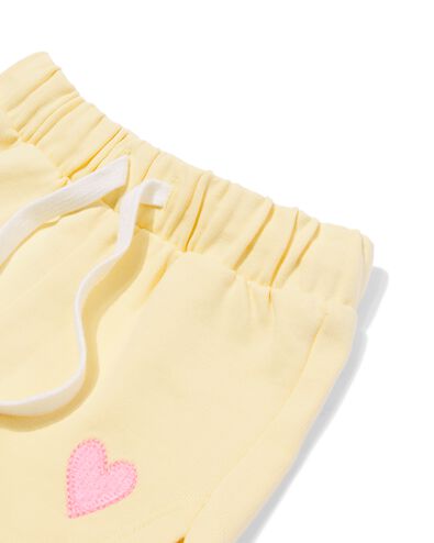 babybroeken comfy fit sweatstof strepen - 2 stuks lichtgeel lichtgeel - 33007480LIGHTYELLOW - HEMA