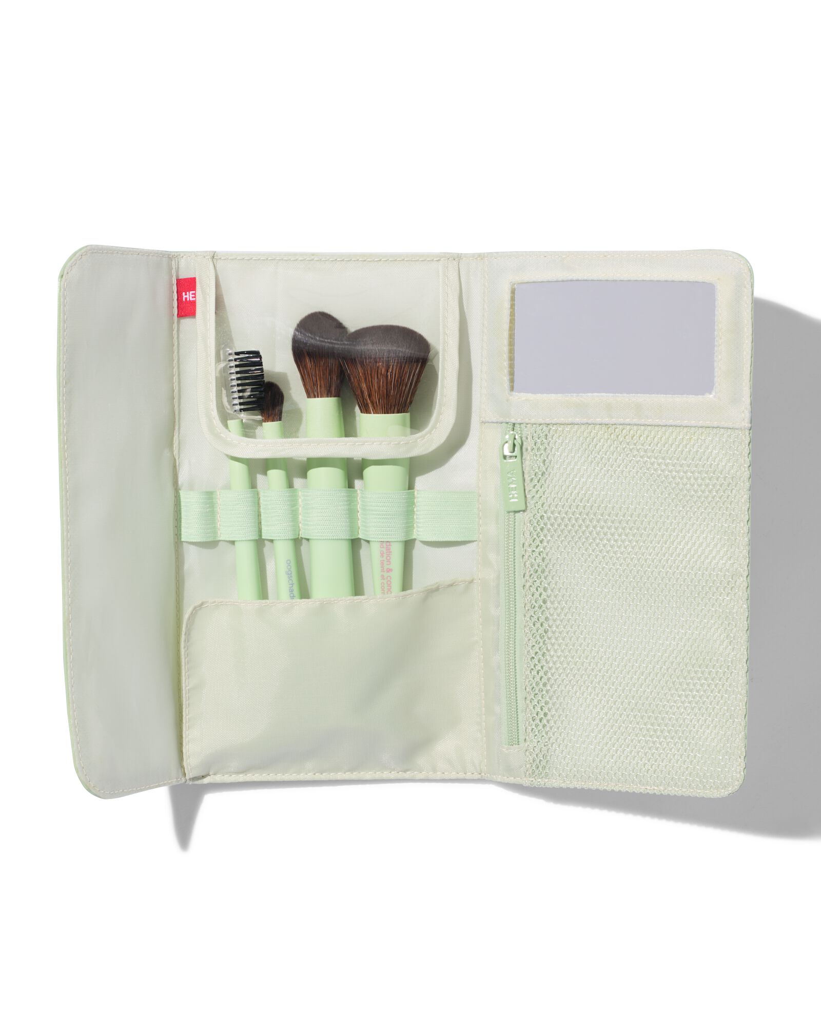 make-up kwasten etui groen - 11201044 - HEMA