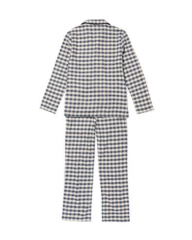 Kinderpyjama Flanell mit Streifen blau blau - 23001150BLUE - HEMA