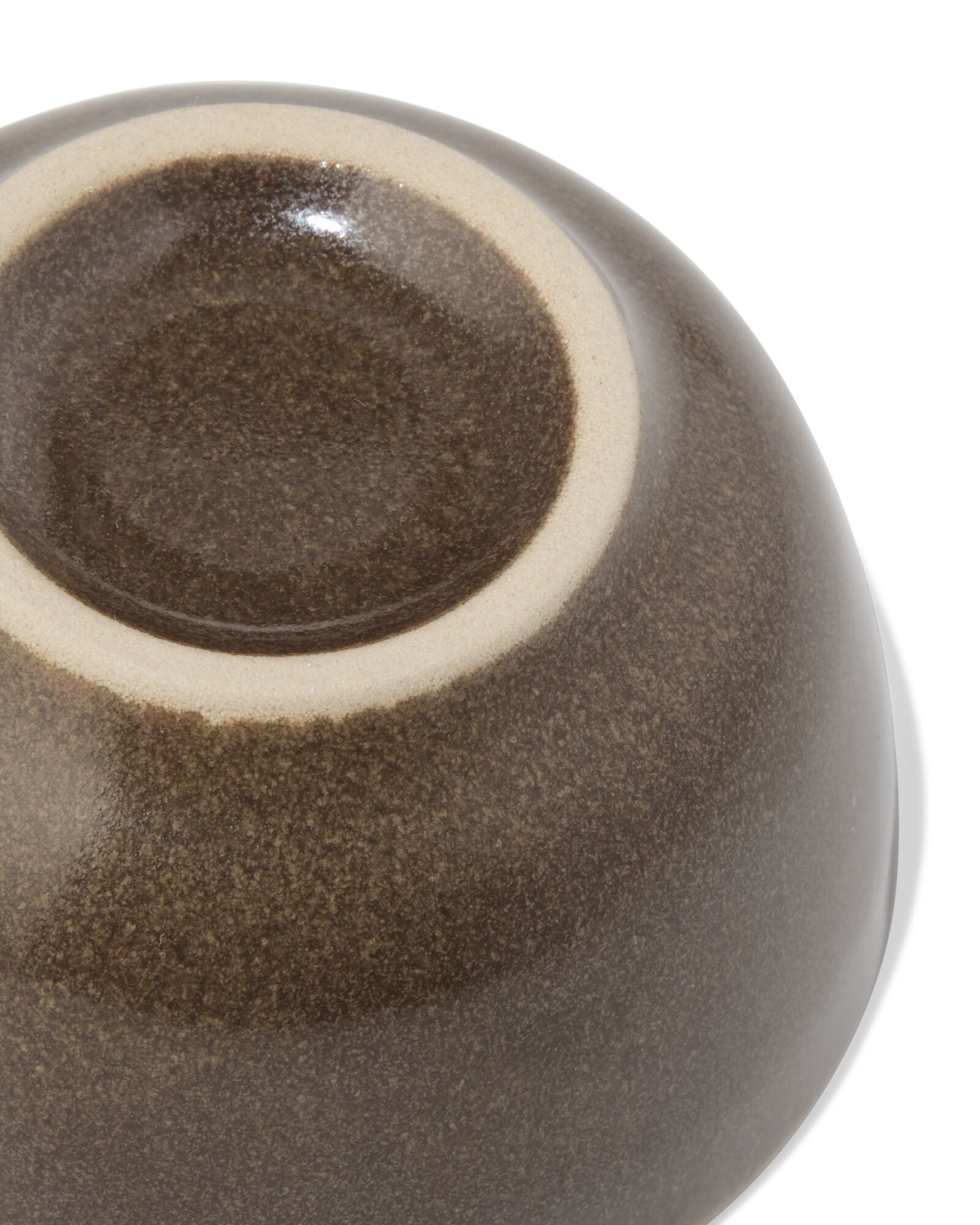 hoog schaaltje &Oslash;7cm PUUR reactief glazuur donkerbruin - 9650180 - HEMA