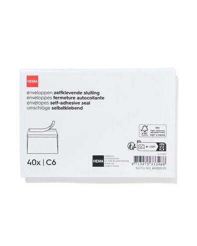 enveloppen C6 - 40 stuks - 14110332 - HEMA