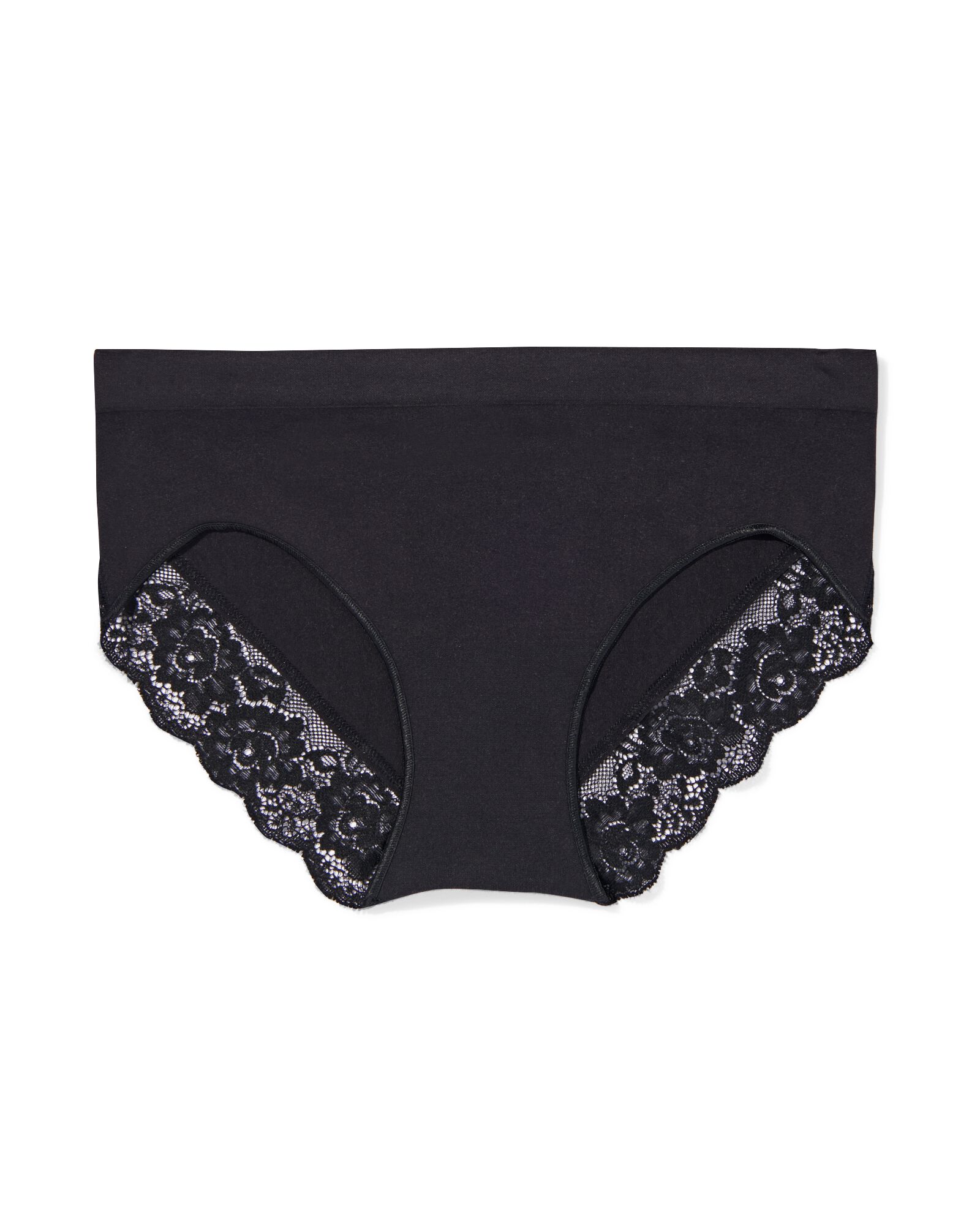 dameshipster naadloos micro met kant zwart zwart - 19620986BLACK - HEMA
