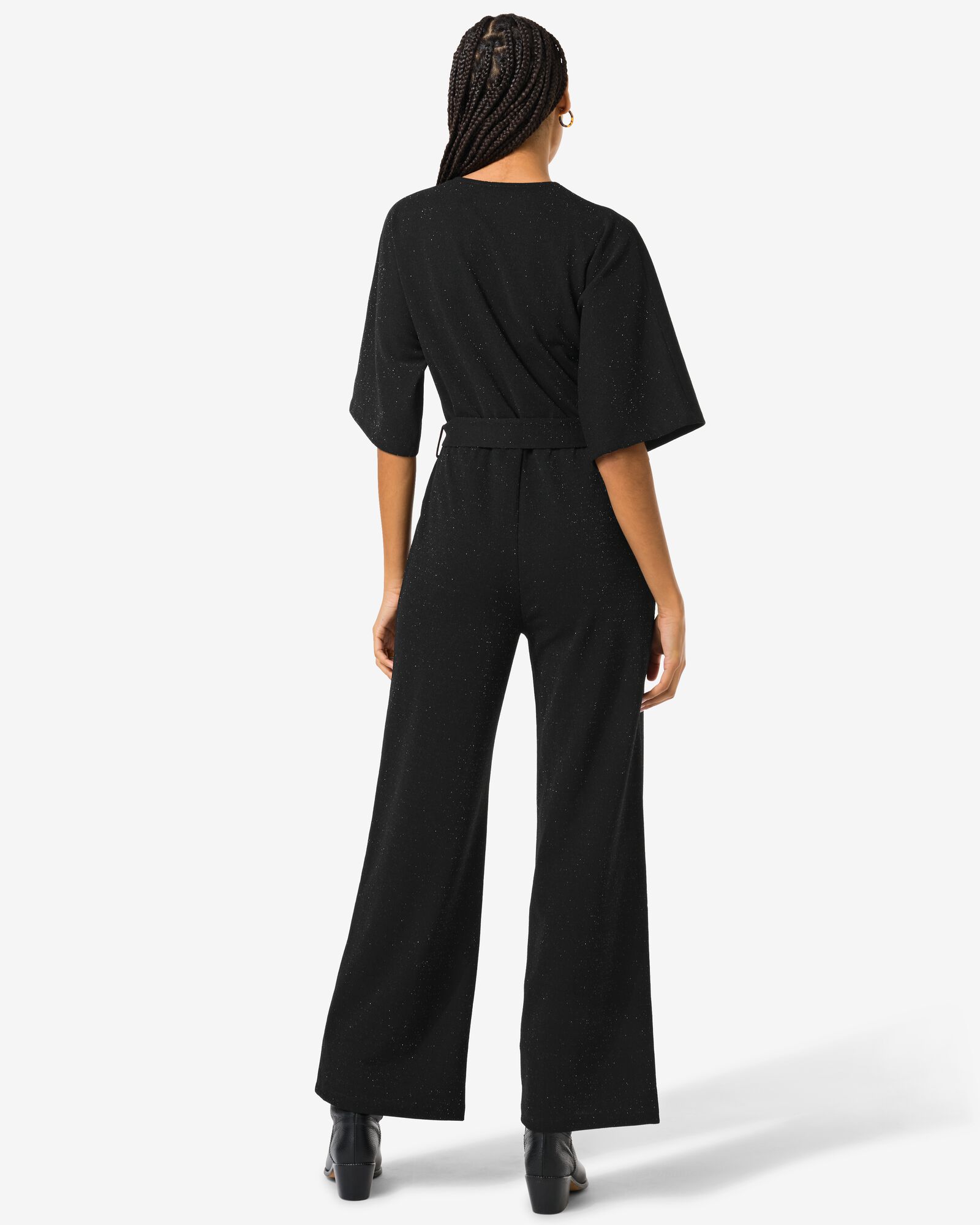 Damen-Jumpsuit Wani, Glitzer schwarz - 36247350BLACK - HEMA