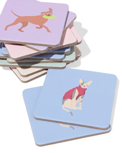 jeu de m&eacute;moire chats et chiens rose/aubergine - 61160251 - HEMA