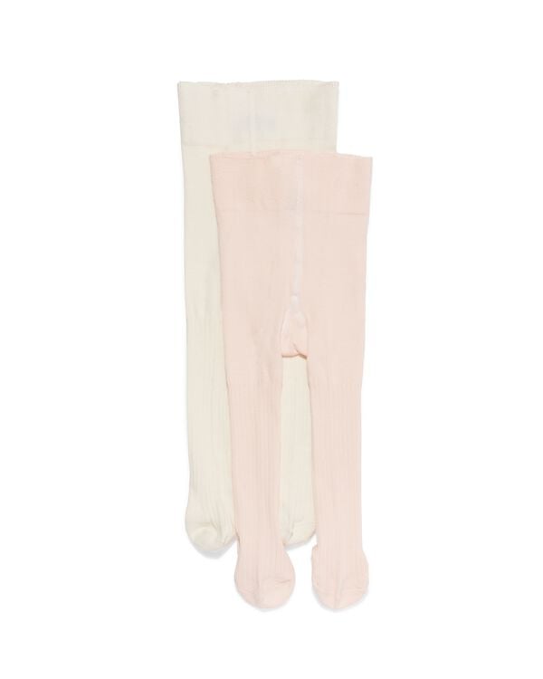 collants c&ocirc;tel&eacute;s b&eacute;b&eacute; - 2 pi&egrave;ces rose p&acirc;le rose p&acirc;le - 4700710LIGHTPINK - HEMA