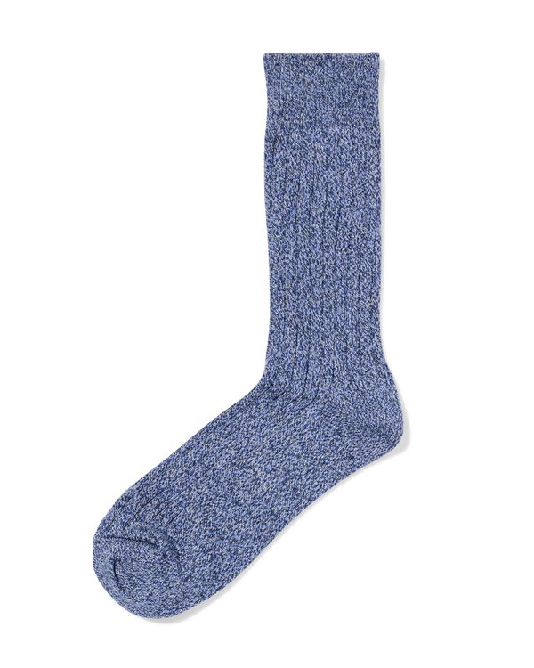 chaussettes c&ocirc;tel&eacute;es homme  bleu fonc&eacute; bleu fonc&eacute; - 4170400DARKBLUE - HEMA