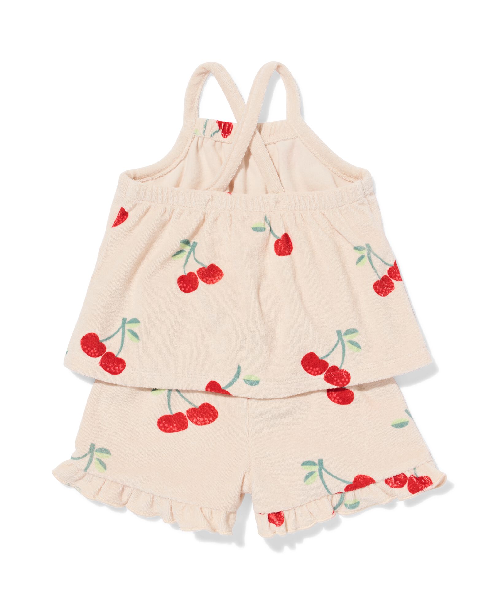 Baby-Bekleidungsset, Frottee, Kirschen ecru - 33004370ECRU - HEMA