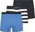 3 boxers homme de modèle court en coton stretch bleu foncé - 1000019049 - HEMA
