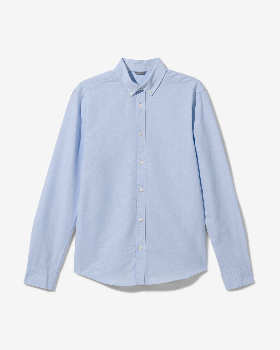 chemise oxford homme bleu clair L - 2103232 - HEMA