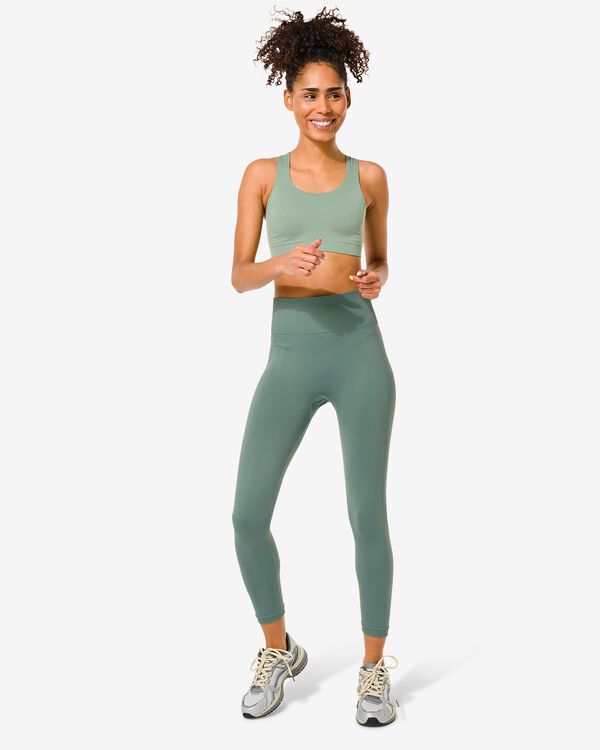 legging de sport 7/8e femme sans coutures vert vert - 1000030594 - HEMA