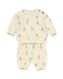 newborn kledingset sweater en broek eendjes lichtgeel 68 - 33481614 - HEMA