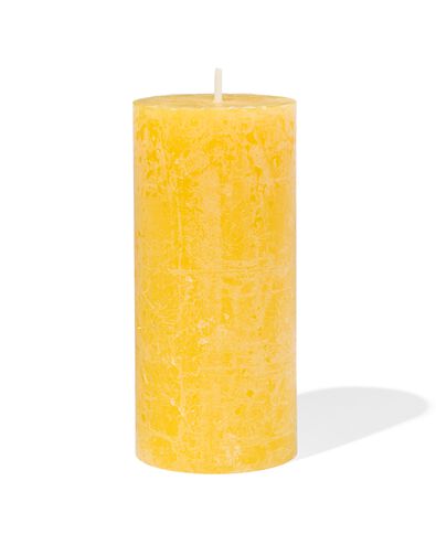 bougie rustique Ø5x11 jaune moutarde jaune moutarde 5 x 11 - 13502815 - HEMA