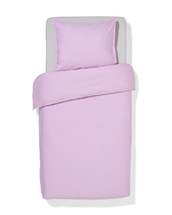 housse de couette 140 x 200/220 cm, percale de coton h&ocirc;tel lilas - 5750164 - HEMA