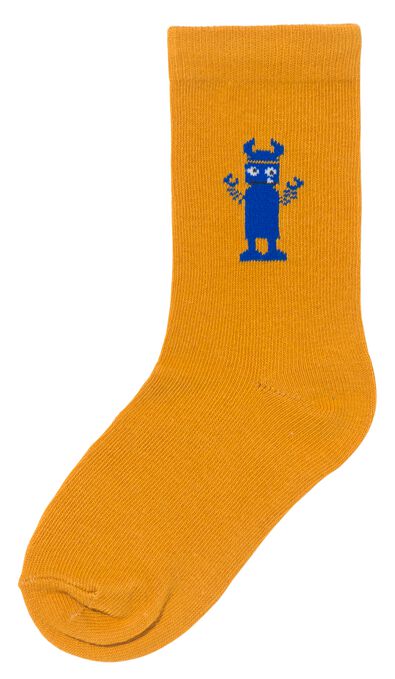5 paires de chaussettes enfant avec coton bleu 35/38 - 4360064 - HEMA