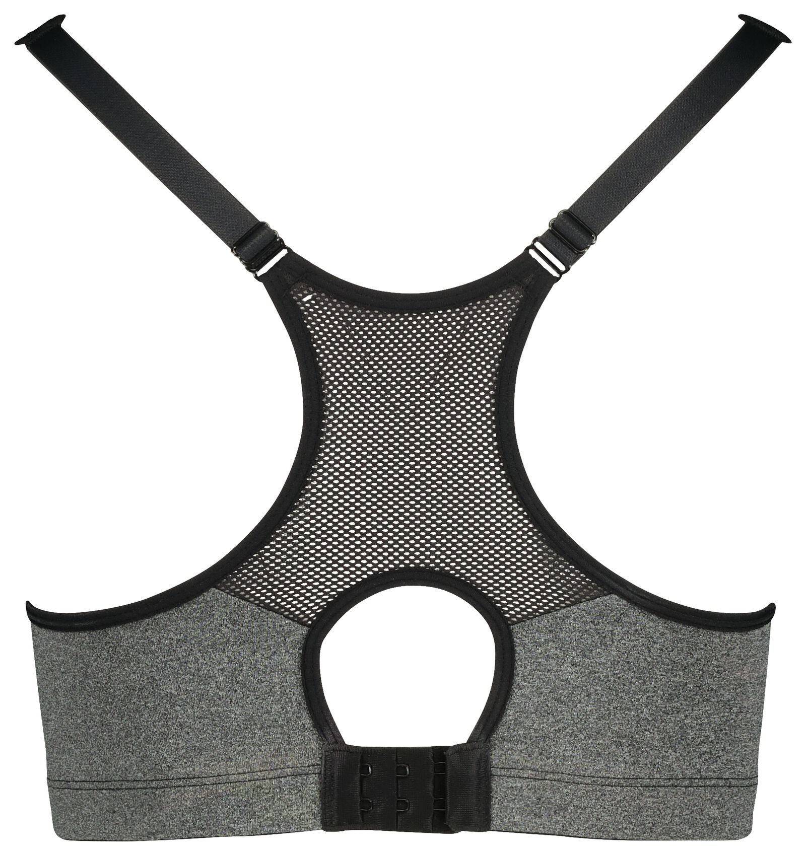 soutien-gorge de sport pr&eacute;form&eacute; support moyen gris chin&eacute; - 1000018832 - HEMA