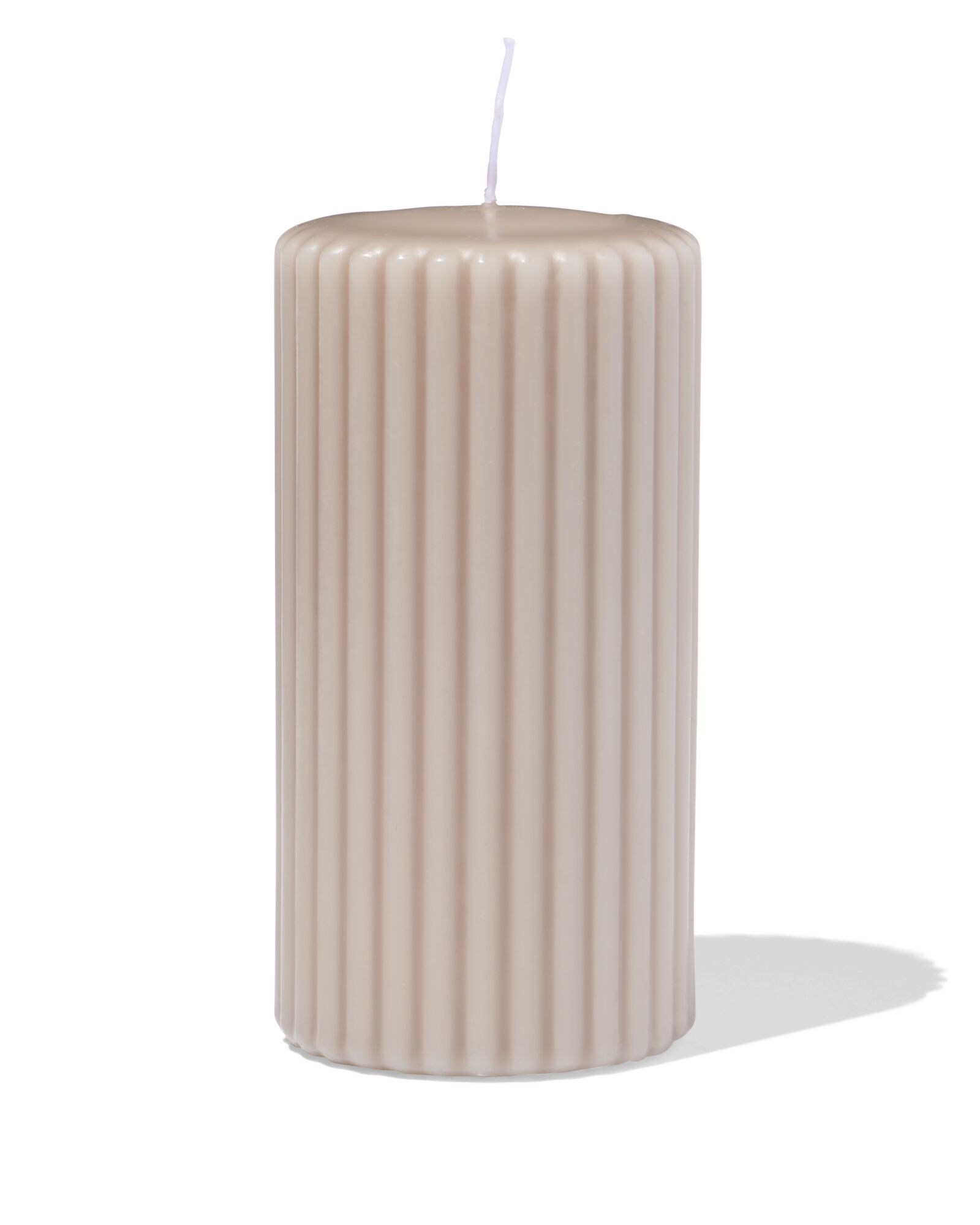 Stumpenkerze, ⌀ 7 &times; 13 cm, gerippt, naturfarben naturfarben 7 x 13 - 13509032 - HEMA