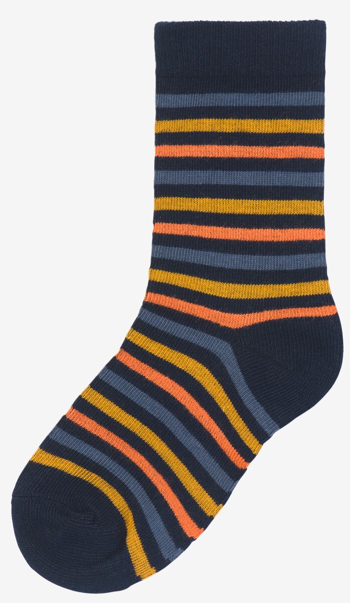 Kinder-Socken mit Baumwolle, 5 Paar blau 23/26 - 4360051 - HEMA