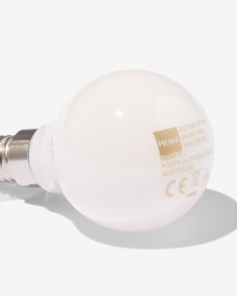 LED-Lampe, satiniertes Glas, E14, 2.1 W, 250 lm, Kugellampe - 20070046 - HEMA