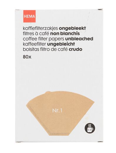 filtres à café non blanchis no 1 - 20560200 - HEMA