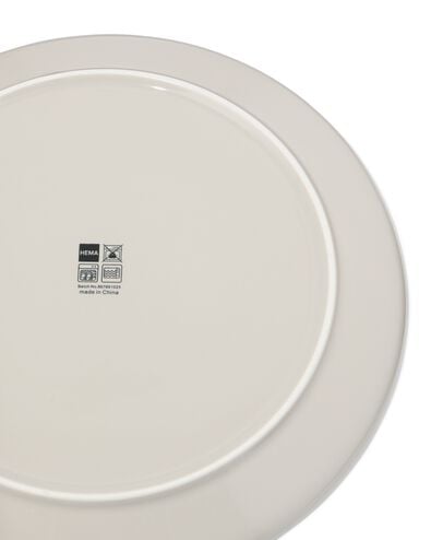 assiette plate ⌀26,5cm Knap new bone china grise - 9650304 - HEMA