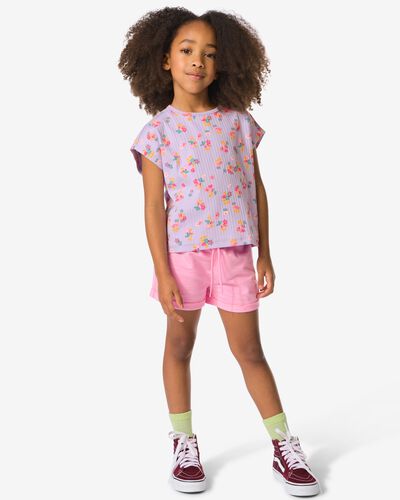 kinder sweatshort comfy fit roze roze - 30846306PINK - HEMA