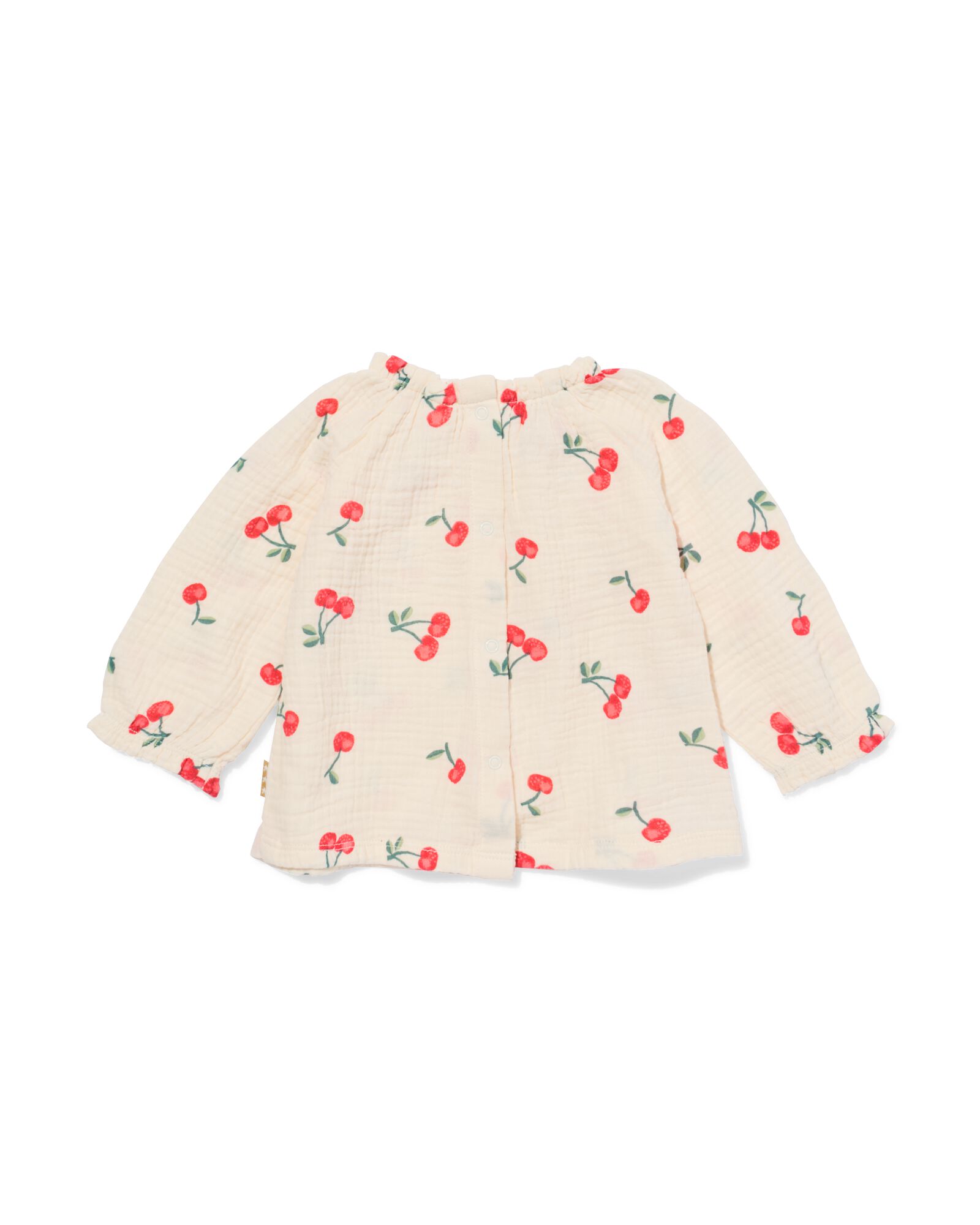 Newborn-T-Shirt aus Musselin mit Kirschen ecru - 33420020ECRU - HEMA