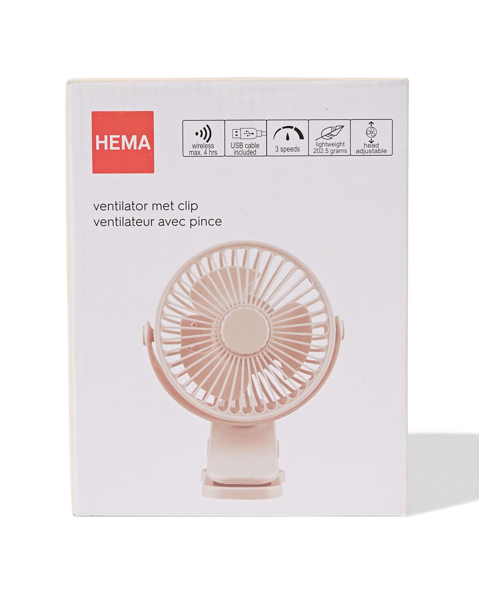 ventilateur &agrave; pince ⌀13,5cm beige - 80200040 - HEMA