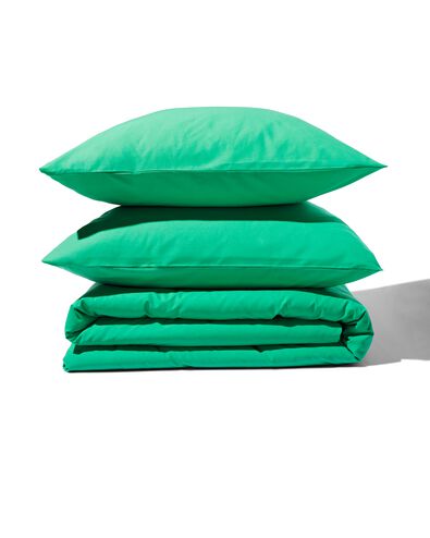 housse de couette 240x200/220 cm coton doux vert - 5750072 - HEMA