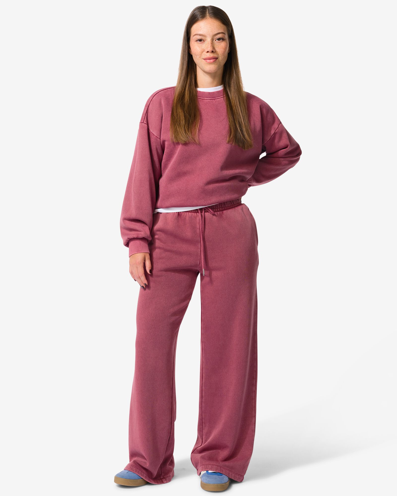 damessweatpants Esmee bordeauxrood bordeauxrood - 36205470BURGUNDYRED - HEMA