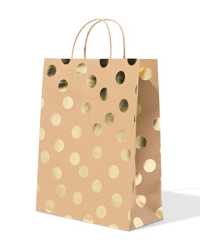cadeautas 24x11x31cm kraft stippen - 14793264 - HEMA