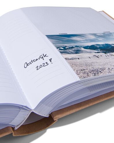 fotoboek met insteekhoezen 22.5x22.5 kraft - 14650214 - HEMA