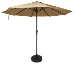 parasol Ø270cm UV 80 taupe - 41811126 - HEMA