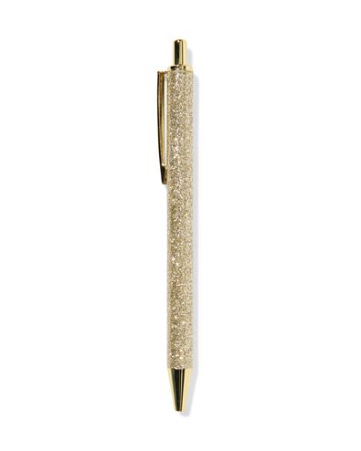  balpen glitter goud blauwschrijvend - 14400617 - HEMA