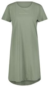 Damen-Nachthemd, Baumwolle hellgrün hellgrün - 1000028616 - HEMA