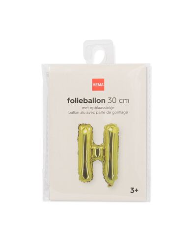 Folienballon Buchstabe H, 30 cm, Gold - 14260038 - HEMA