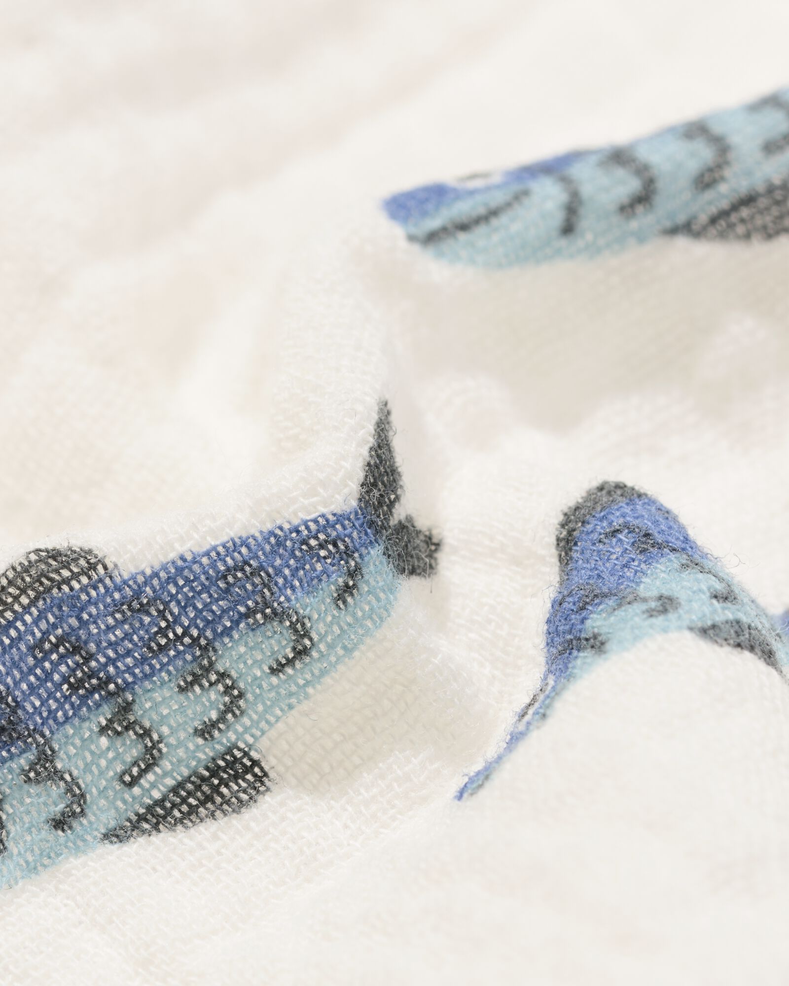 newborn short comfy fit mousseline dieren gebroken wit gebroken wit - 33455120OFFWHITE - HEMA