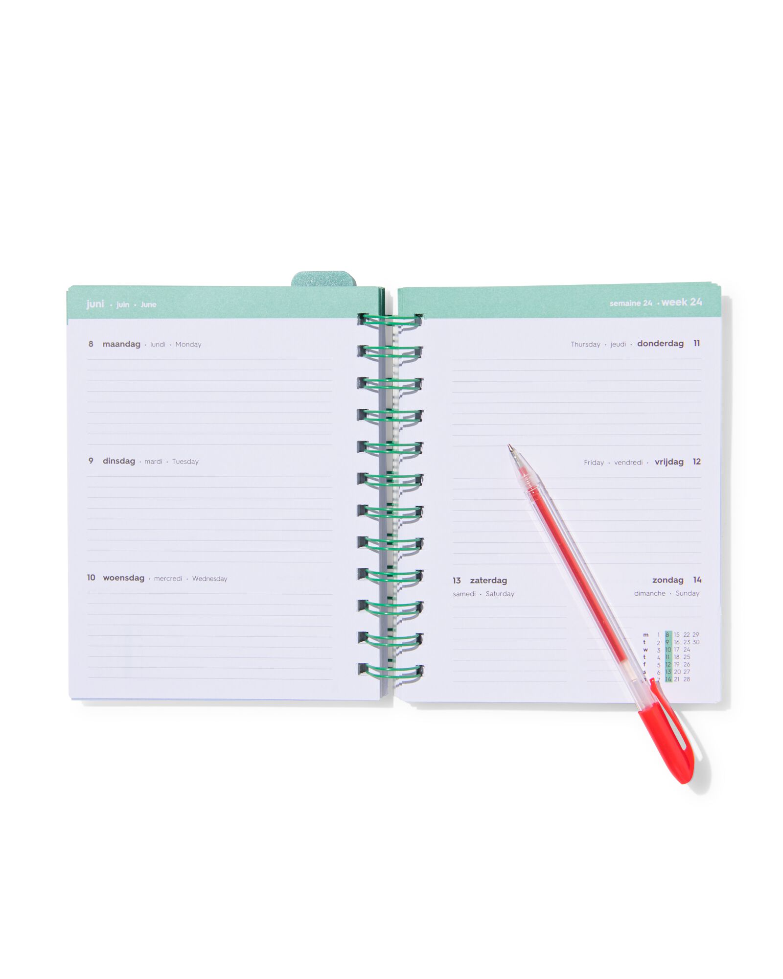 insert agenda 2026 12,5x16,5cm points - 14500615 - HEMA